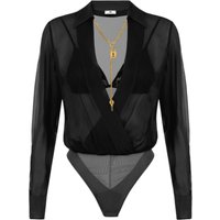 BODY IN GEORGETTE ELISABETTA FRANCHI CON CATENA GIOIELLO