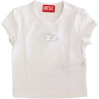 Diesel - T-shirt Bianca K100 Logo Carved J01830 0AFAA