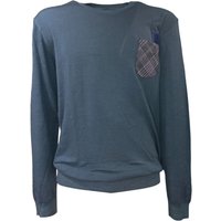 Bob - Girocollo Maglia Lana Petrolio LEITH22