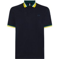 Sun68 - Polo Collar Multistripes 07 Navy Blue A33126