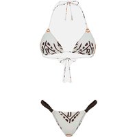 Me Fui - Bikini Triangolo Fantasia Beige MF23-0410X1