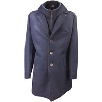 Bob - Single-breasted coat with grey hood A24andy164