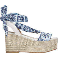 Liu Jo Sandali Espadrillas Donna Bali 03 con Zeppa in Corda e Foulard Stampato Capri Blu
