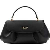 Guess Amorette Top Handle Medium Flap Satchel Handbag - Black
