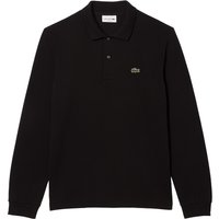 Lacoste Long-Sleeve Piqué Cotton Polo — Black