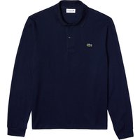 Lacoste Long-Sleeve Cotton Piqué Polo Shirt — Navy