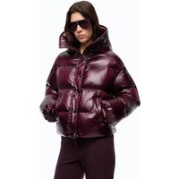 Pinko Quilted Nylon Puffer Down Jacket — Burgundy