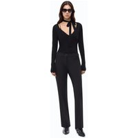 Pinko Crepe Poly-Viscose Trousers — Black