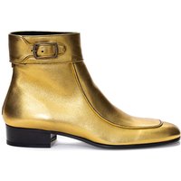Ankle Boot Gold Leather Saint Laurent