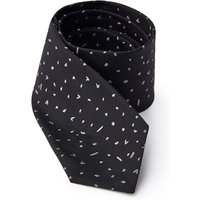 Cravatta in Seta Nera con Micro Stampa 7 cm Jil Sander