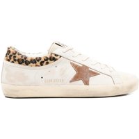 Golden Goose - Sneakers Super Star Animalier Beige da Donna