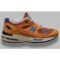 New Balance Unisex Made in UK 991v2 Grounded pastels Orange/Grey/Blue - Orange/Grey/Blue