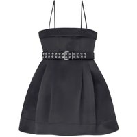 Ganni - Vestito Mini Nero da Donna