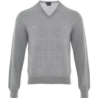 Grigia jersey with V-neck in Cashmere and Silk Tom Ford