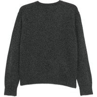 Charcoal grey V-neck cashmere blend sweater