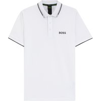 BOSS Active Paddy regular-fit polo shirt in quick-dry stretch pique - White Men's Polo Shirts size XXL