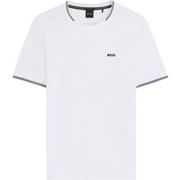 Hugo Boss Striped Crew Neck T-Shirt — White