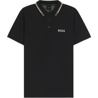 BOSS Active Paddy regular-fit polo shirt in quick-dry stretch pique - Black Men's Polo Shirts size XXXL