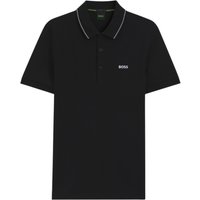 BOSS Tonal-logo slim-fit polo shirt in cotton piqué - Black Men's Polo Shirts size XXXL