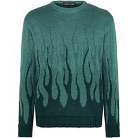 Men's Jacquard Flames Jumper Sweater