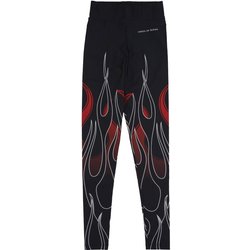 Leggins Donna Double Flames Leggings Black/Red
