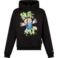 Felpa Leggera Cappuccio Uomo Tdc Hug Print Hoodie X Testa Di Chezzo Black