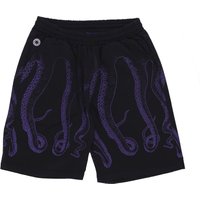 Pantalone Corto Uomo Outline Jogger Short Black/purple