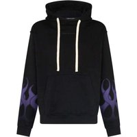 Felpa Leggera Cappuccio Uomo Racing Flames Hoodie Black/purple
