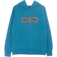 Men's Lightweight Hooded Sweatshirt Logo Flame Hoodie Turquoise