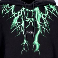 Felpa Leggera Cappuccio Uomo Lightning Balaclava Hoodie Black/green