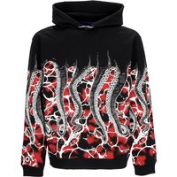 Felpa Leggera Cappuccio Uomo Marble Hoodie Black