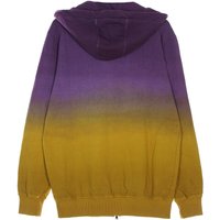 Felpa Leggera Cappuccio Zip Uomo Zipped Hoodie Purple/yellow