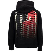 Men's Lightweight Hooded Sweatshirt Ribs Blind Hoodie Black