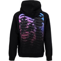 Men's Lightweight Hooded Sweatshirt Ribs Sunset Hoodie Black