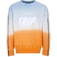 Felpa Leggera Girocollo Uomo Degrade' Crewneck X Triple J Cyan/orange