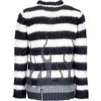 Black Flames Jumper White Men's Sweater