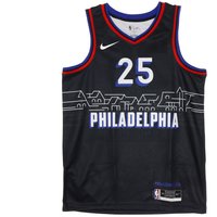 Canotta Basket Uomo Nba Swingman Jersey City Edition 2020 No 25 Ben Simmons Phi76e Black
