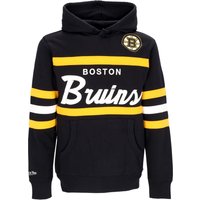 Mitchell & Ness Adult Boston Bruins Head Coach Black Pullover Hoodie, Men's, Small