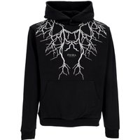 Men's Lightweight Hooded Sweatshirt Embroidery Lightning Hoodie Black/grey