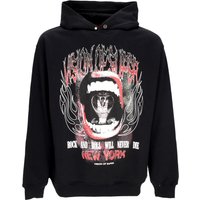 Felpa Leggera Cappuccio Uomo Cobra Mouth Print Hoodie Black
