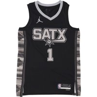 Men's Basketball Tank Top Nba Statement Edition 2022 Dri-fit Swingman Jersey No 1 Victor Wembanyama Sanspu Black/fit Silver