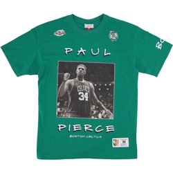 Maglietta Uomo Nba Heavyweight Premium Player Vintage Logo Tee Paul Pierce Boscel Kelly Green