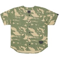 Coat Buttons Men's Baseball Shirt Camo