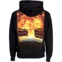 Felpa Cappuccio Uomo Ribs Atomic Hoodie Black