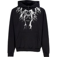 Felpa Leggera Cappuccio Uomo Reflective Lightning Hoodie Black