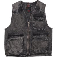 Smanicato Uomo Canvas Acid Vest Black