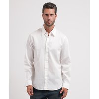A|X Armani Exchange Men's Cotton Jacquard All Over Logo Woven Shirt - Off White