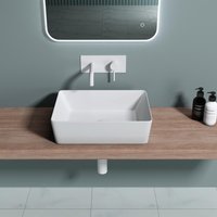 Thin Edge Ceramic Small Counter Top Basin 485 x 375mm | Brussel 105A
