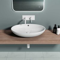 Counter Top Large Oval Ceramic Bathroom Basin 630 x 420mm | Brussel 306