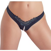 Stringtanga mit Perlen - schwarz Stringtanga mit Perlen - schwarz